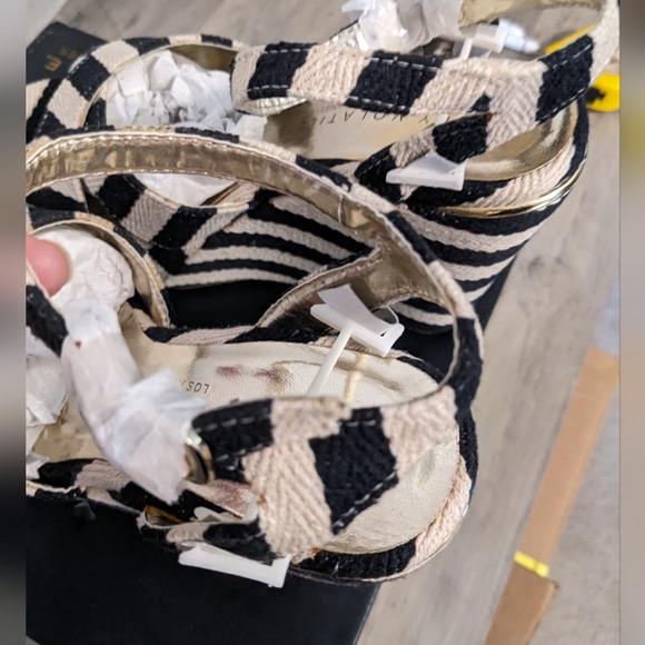 Volatile Nauttie platform ankle strap open toe high wedge black in the box - Picture 6 of 12